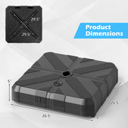 Weighted Offset Umbrella Base with Cross Bracket and Cut-out Handles