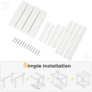 14 Inch Square Weather-Resistant Adirondack Side Table-White