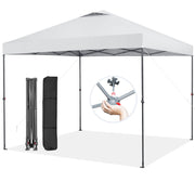 10 x 10 Feet Foldable Outdoor Instant Pop-up Canopy with Carry Bag-Blue - White