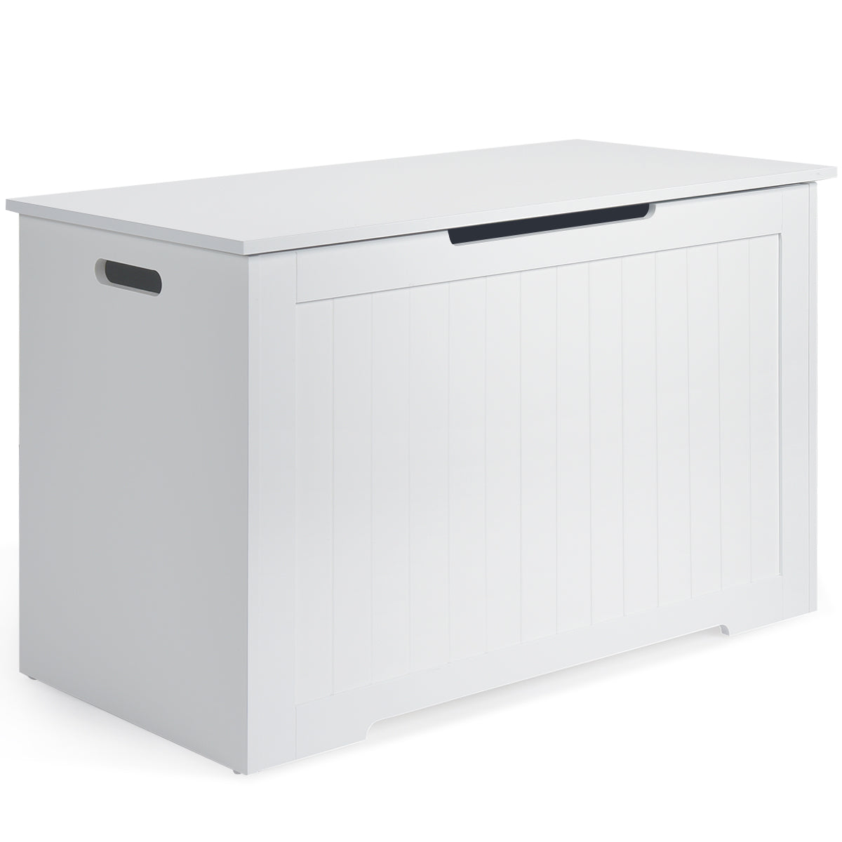 Wooden Toy Box Kids Storage Chest Bench -White