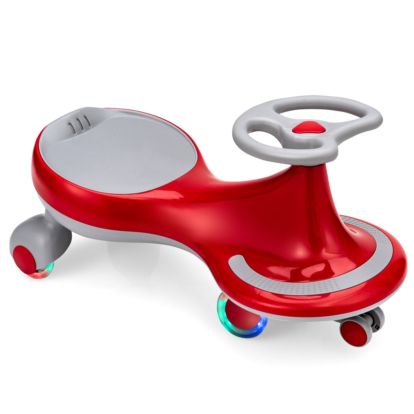 Wiggle Car Ride-on Toy with Flashing Wheels-Purple - Red
