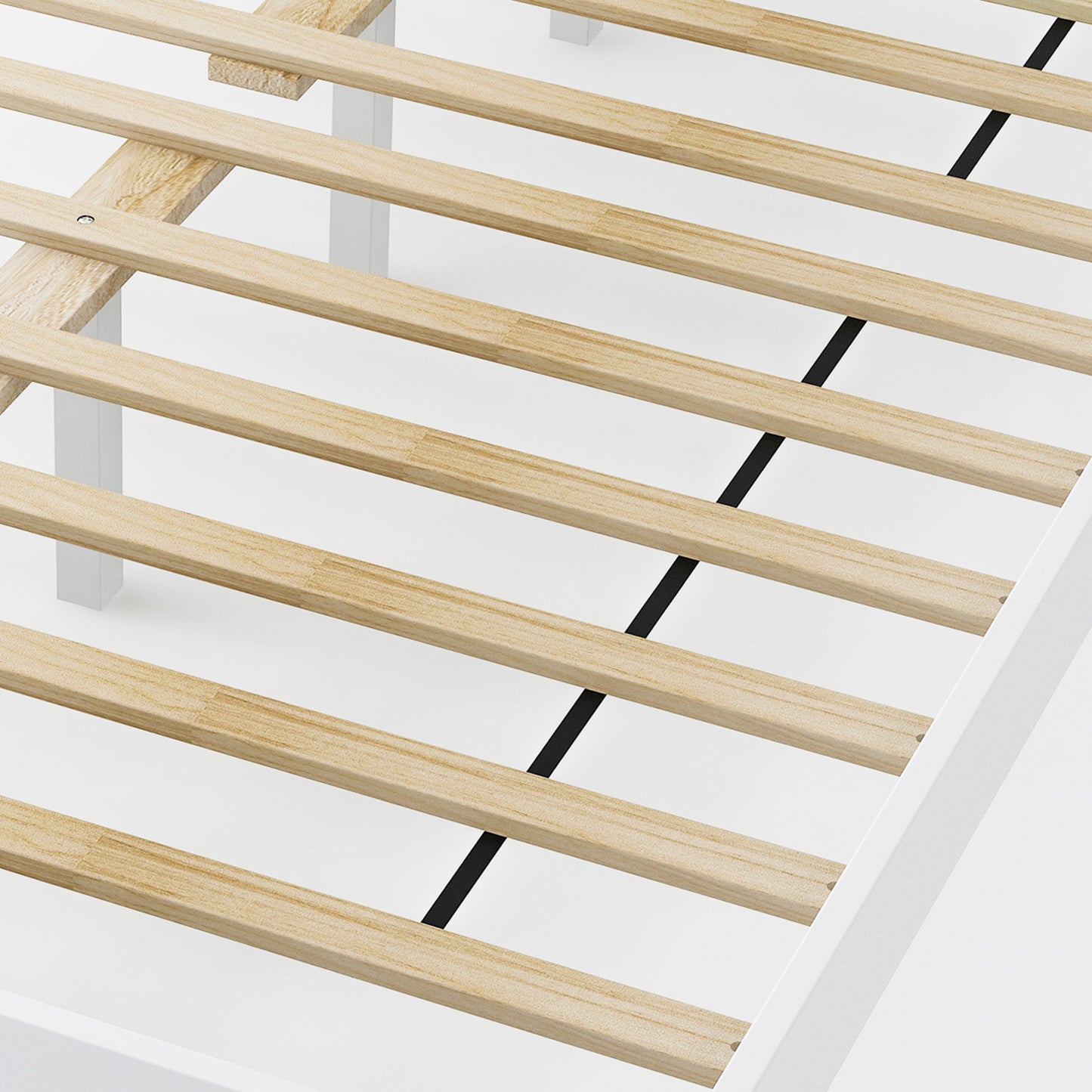 Twin/Full/Queen Size Wood Bed Frame with Headboard and Wooden Slats Support-Queen