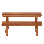 2-Tier Wood Plant Stand Ladder Plant Shelf for Indoor Outdoor