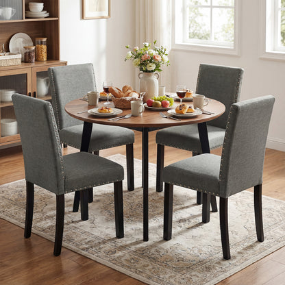 Wooden Dining Chairs Set of 2 with Bent Wood Legs