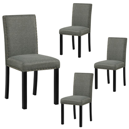 Wooden Dining Chairs Set of 4 with Bent Wood Legs