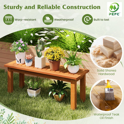 Wooden Plant Stand Outdoor Indoor Solid Wood Flower Pot Holder Display Shelf