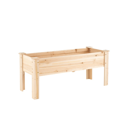 Elevated Wooden Raised Garden Bed with Legs - 175 LBS Capacity