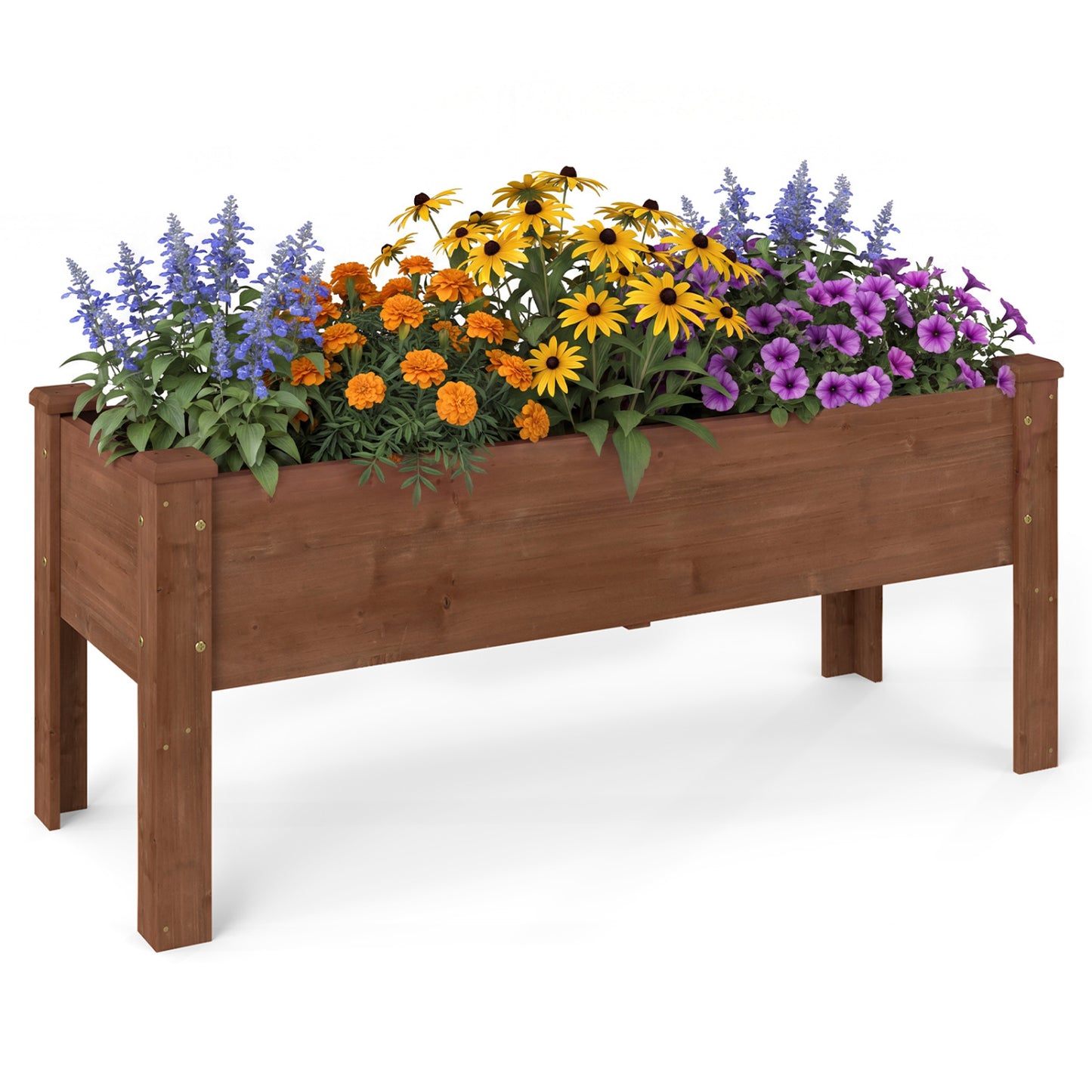 Elevated Wooden Raised Garden Bed with Legs - 175 LBS Capacity