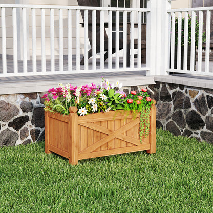 Wooden Raised Garden Bed Drainage Holes for Patio Garden-S