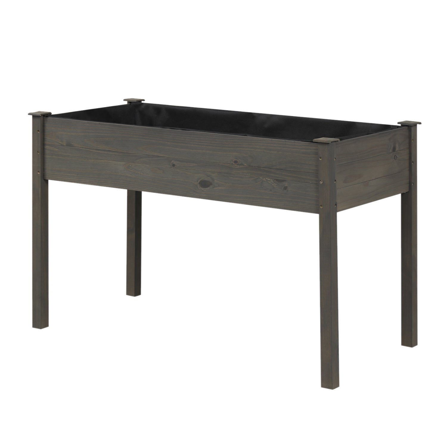 Wooden Raised Vegetable Garden Bed Elevated Grow Vegetable Planter-Gray