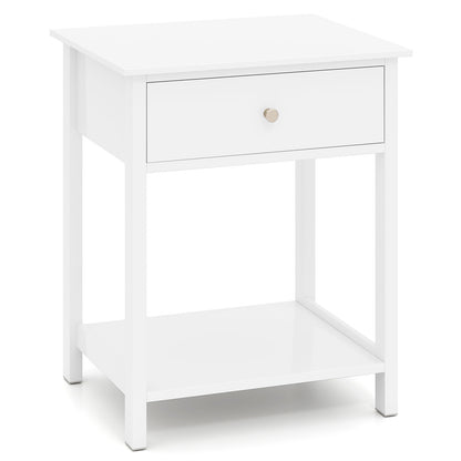 Wooden Storage Shelf with Drawer for Bedroom and Living Room