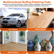 5Pcs 6" Buffing Polishing Pads Car Plush Buffing Waxing Wheels Mop Set