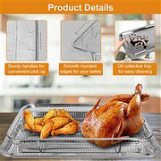 2Pcs Air Fryer Basket Tray