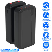 20000mAh PD22.5W Fast Charging Power Bank Fast Charger Portable Phone Charger with Type-C USB Cable Fit For IOS Phone 15/14 Samsung Galaxy S24 And Mor