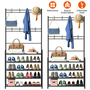 Coat Hat Rack Shoe Storage Shelf