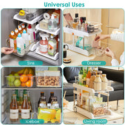 2-Tier Height Adjustable Under Sink Organizer