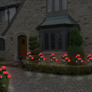 2Pcs Solar Powered Lights Outdoor Rose Flower LED Decorative Lamp