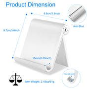 Desktop Phone Stand Tablet Holder 100° Adjustable Multi-Angle for Smartphone Pad E-Reader