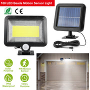 Solar Powered Wall Lights Outdoor 100 LED Beads Motion Sensor Lamp