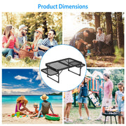 Foldable Camping Grill Table with Side Trays