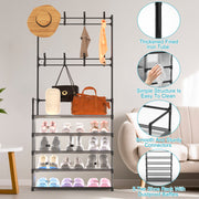 5-Tier Dustproof Coat Rack Shoe Rack