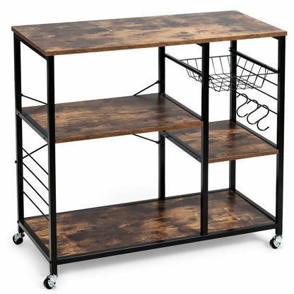 Rolling Industrial Kitchen Baker‚Äôs Storage Shelf