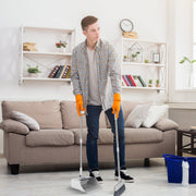 Upright Broom with Dustpan & Squeegee