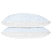 2 Pack Shredded Memory Foam Pillows Adjustable Cool Pillows with Extra Filling Machine Washable Cover for Side Back Stomach Sleepers