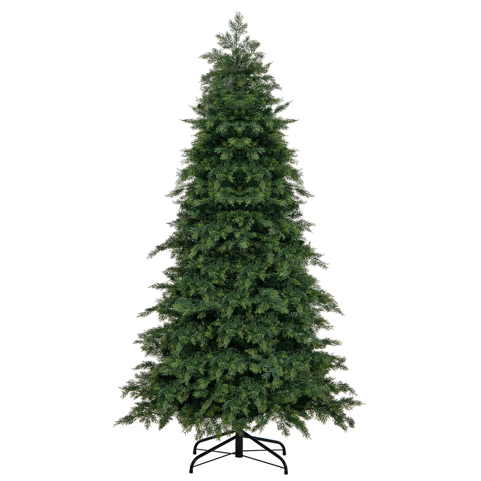 Artificial Christmas Tree Green Hinged Holiday Tree with 721/1019 Lush Branch Tips-7.5 ft - 6 Ft