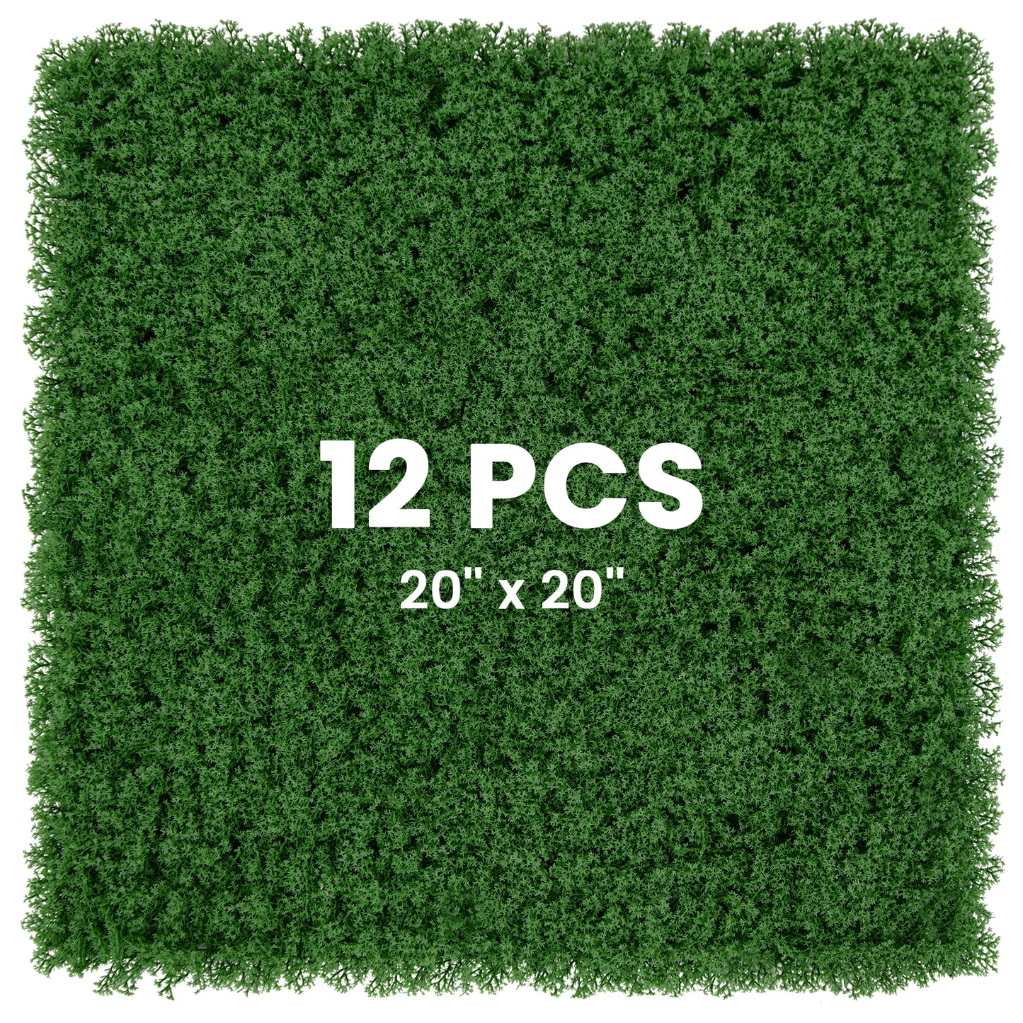 12 Pieces 20 x 20 inches Artificial Grass Wall Panels for Garden Yard Balcony-Light Green - Green