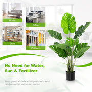 2 Pack Artificial Monstera Deliciosa Tree with 10 Leaves of Different Sizes