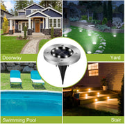 4Pcs Solar Powered Ground Light Outdoor