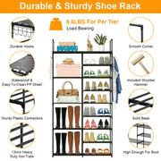 5 Tiers Plus 3 Tiers Shoe Rack Metal Shoe Storage Shelf