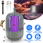 900V High Voltage Cordless Indoor Bug Zapper Type C Rechargeable Mosquito Lamp Trap Portable Electric Mosquito Killer with Hanging Strap Night Light f