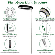 Plant Grow Light LED Full Spectrum Circle Growing Lamp