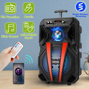 8” Wireless Party Speaker Subwoofer Bass Portable TWS Party Speaker