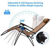 2Packs Zero Gravity Lounge Chair