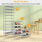 10 Tiers Shoes Rack Shelves 27 Pairs Shoes Storage Organizer Stand