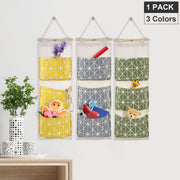 Wall Mounted Storage Bag Door Closet Hanging Storage Bag Organizer Waterproof 3 Pockets Pouch