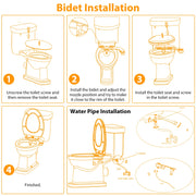 Bidet Attachment Non-Electric Fresh Water Bidet Sprayer Toilet Seat Attachment