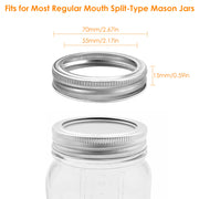 24 Pcs Regular Mouth Canning Jar Metal Rings