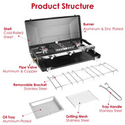 Camping Propane Stove with Toast Tray