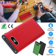 20000Mah Power Bank Portable Charger External Battery Pack 22.5W Super Fast Charging with LED Display Flashlight Fit for iPhone Samsung