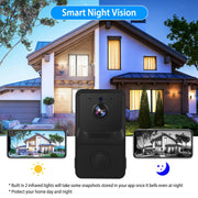 Smart Wireless Chime WiFi Doorbell Security 2 Way Intercom Visual Bell