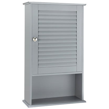 27.5 Inch H Wall Hanging Bathroom Storage Cabinet - Gray