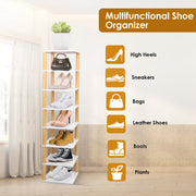 8 Tier Entryway Wooden Shoe Rack