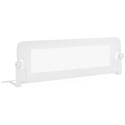 Foldable Bed Rail Swing Down Baby Bed Guard Rail-Gray - White