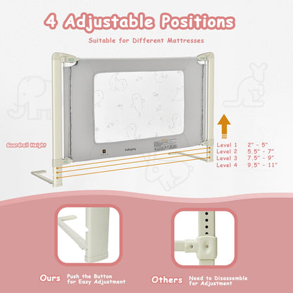 Bed Rail Guard for Toddlers Kid with Adjustable Height and Safety Lock