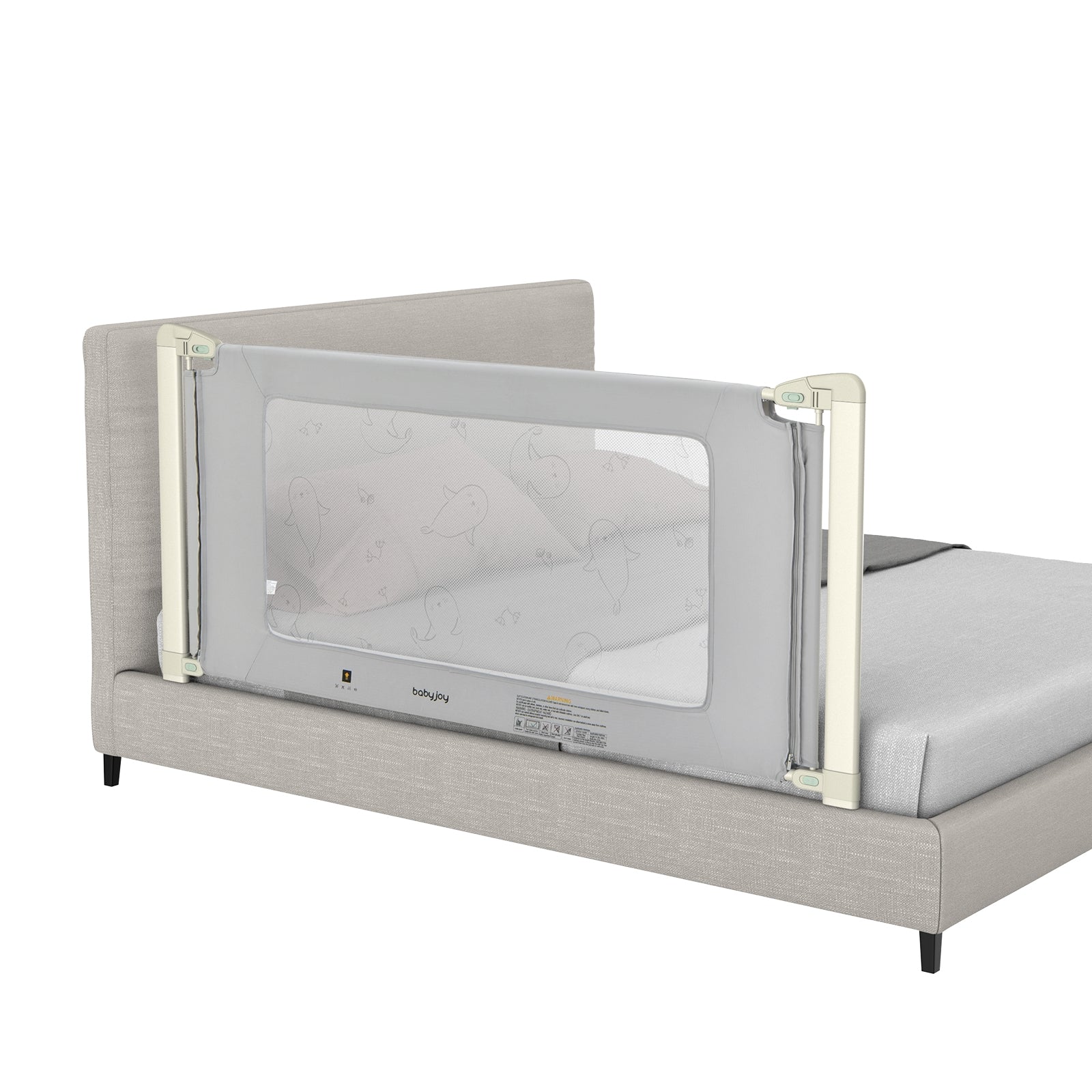 Bed Rail Guard for Toddlers Kid with Adjustable Height and Safety Lock-70 inch - 70 Inch