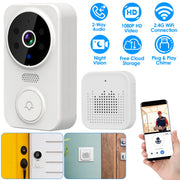 WiFi Security Doorbell Camera with Volume Adjustable Wireless Chime 1080P Camera